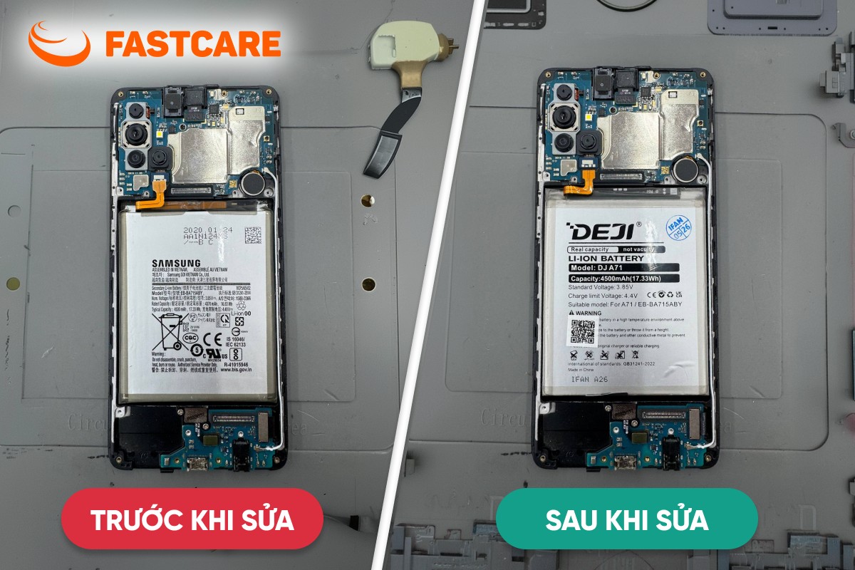 Quy trình thay pin Samsung tại FASTCARE