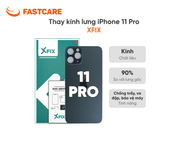Quy trình thay kính lưng iPhone 11 Pro loại XFIX