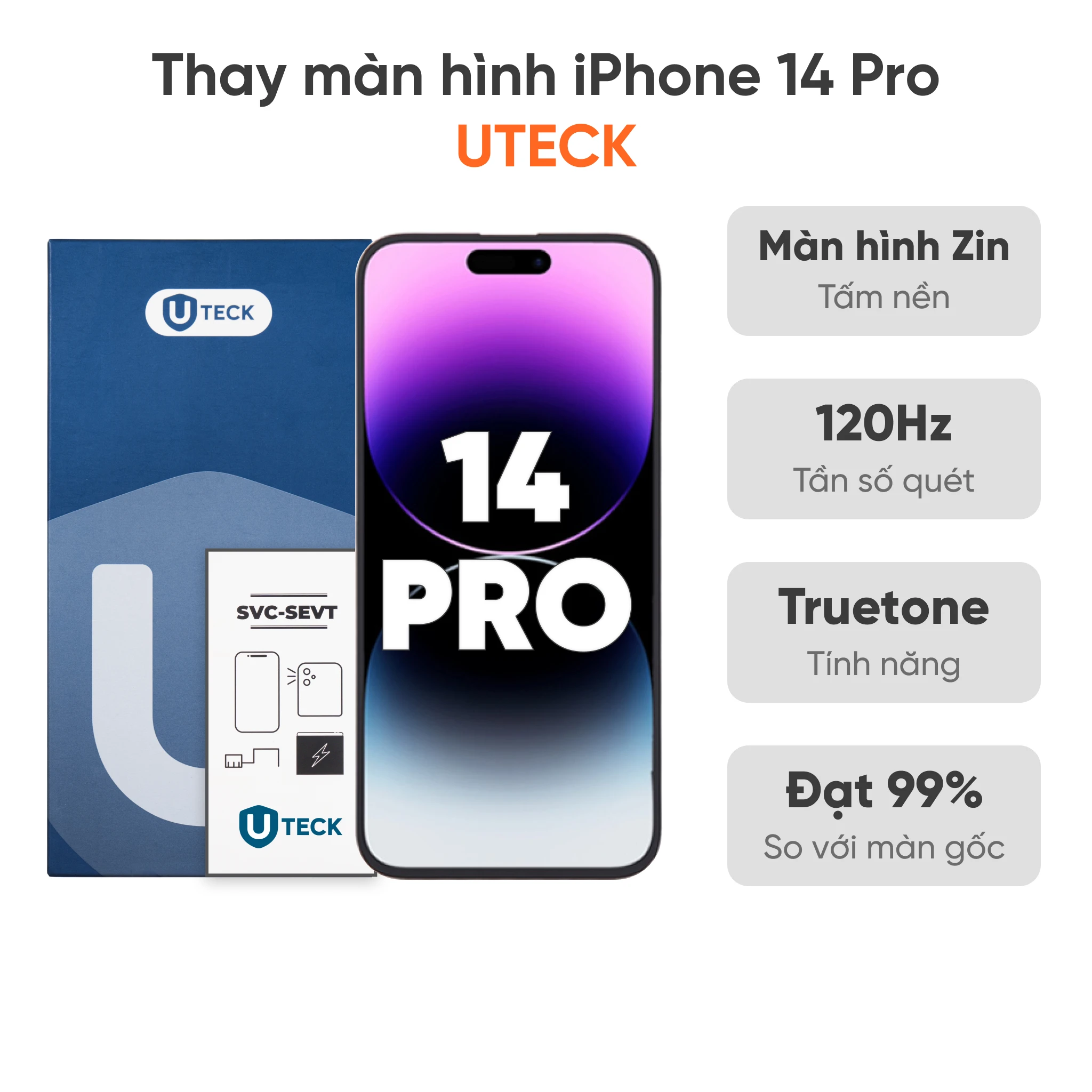 Đặc điểm màn hình iPhone 14 Pro loại UTECK