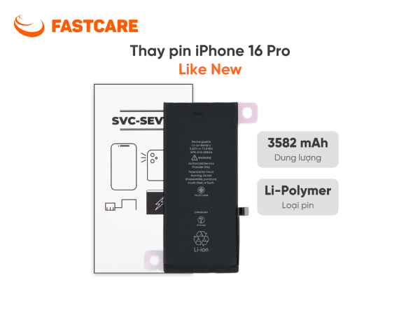 Thay pin iPhone 16 Pro loại like new có tốt không