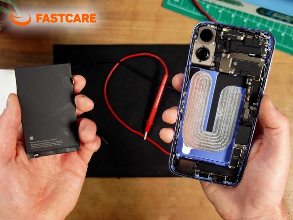 Khách hàng ký tên lên linh kiện iPhone 16 trước khi thay pin