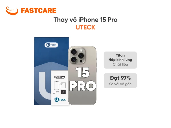 Thay vỏ iPhone 15 Pro loại UTECK