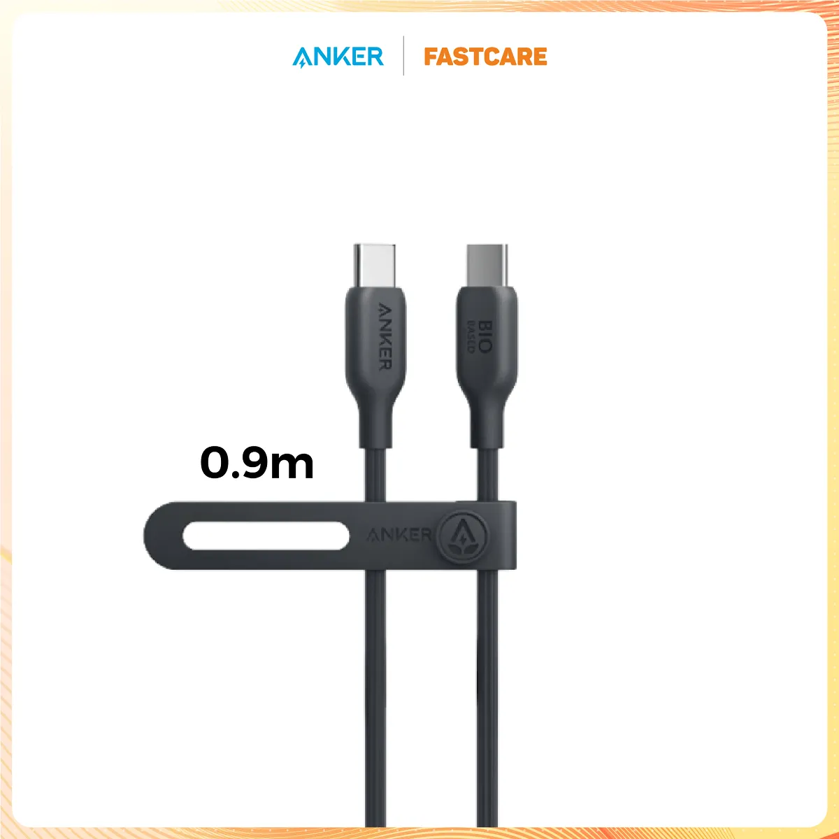 Cáp sạc Type C to Type C Anker 544 dài 0.9m TPE Bio-Based A80F1H11