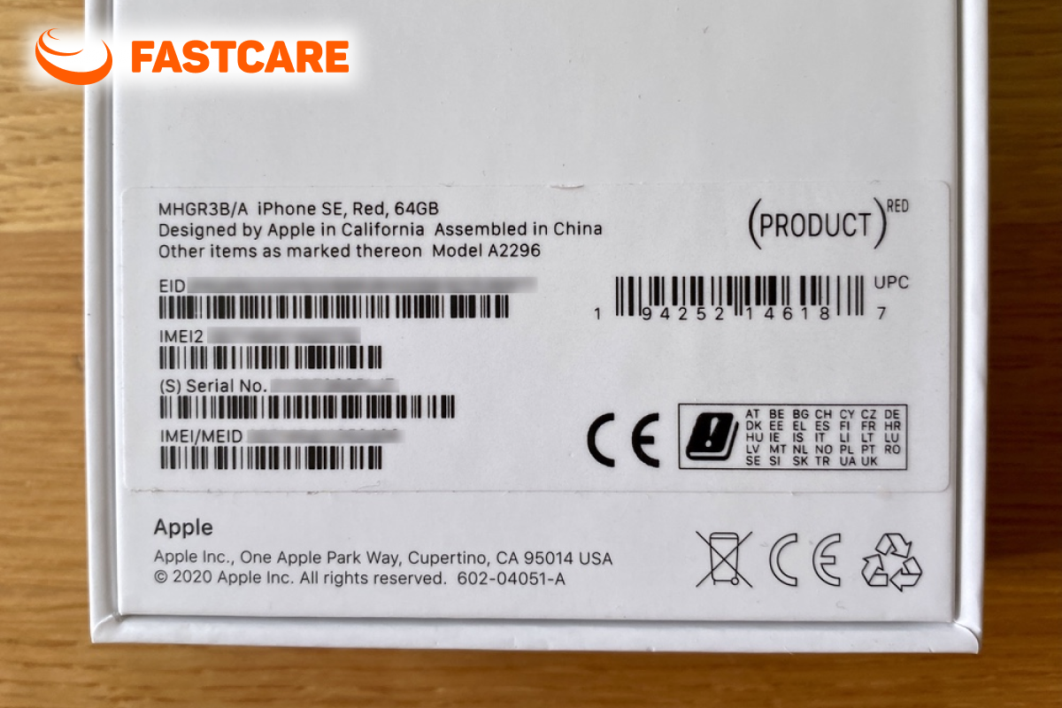 Đối chiếu IMEI iPhone với bao bì Minh họa đối chiếu thông tin nhận dạng giữa iPhone và hộp máy