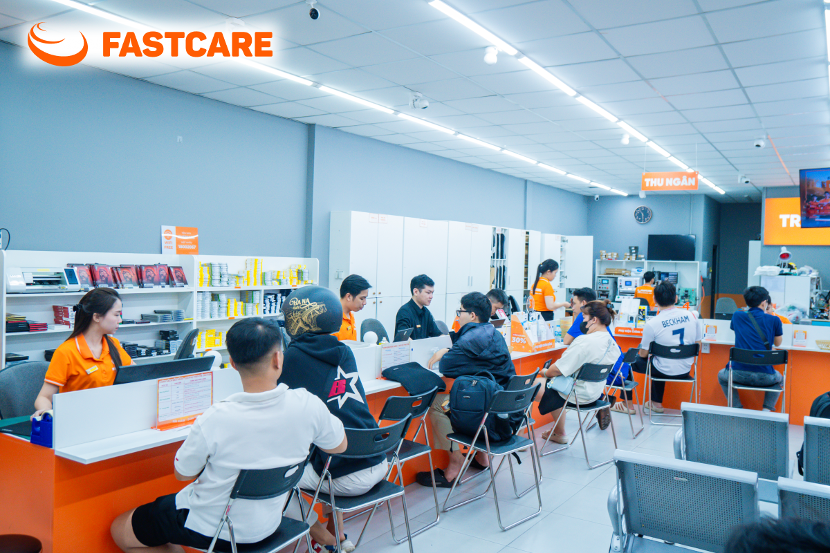 Minh họa kiểm tra iPhone bị treo táo tại FASTCARE