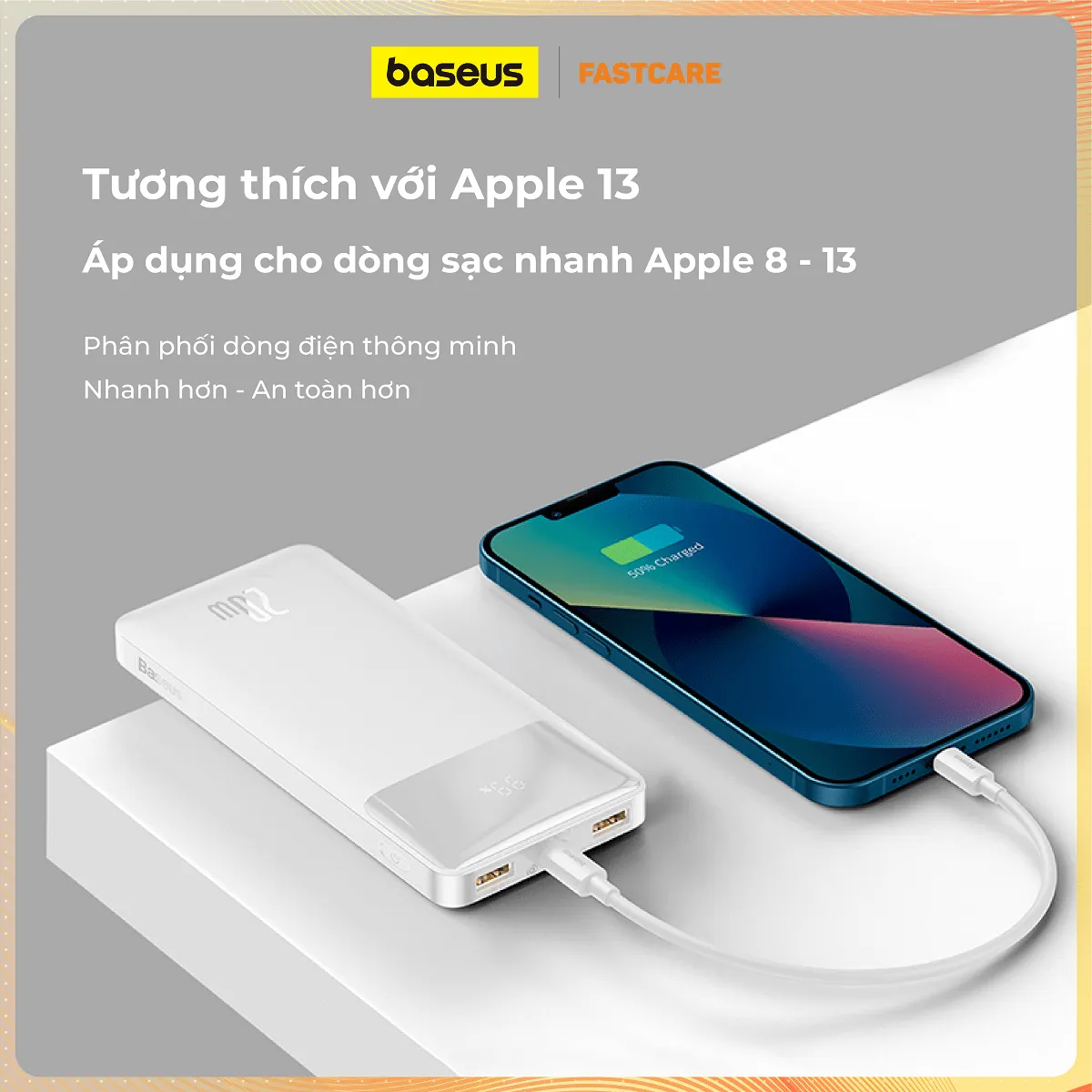 Pin sạc dự phòng Baseus Bipow Digital Display 10000mAh 20W tại FASTCARE