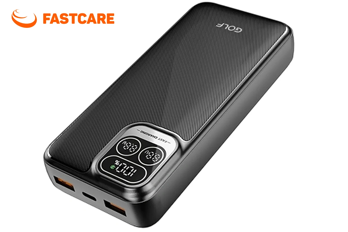 Sạc dự phòng Goft 1C2A MÀN HÌNH SỐ 20000MAH 22.5W P52 Đen
